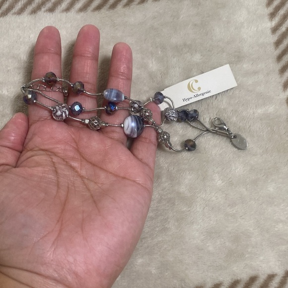 NWT Charming Charlie Purple Dark Bracelet - Picture 3 of 5